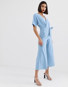 Голубой комбинезон-кюлоты с рукавами кимоно PrettyLittleThing - Мульти