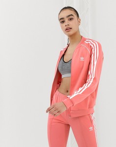 Розовая спортивная куртка adidas Originals - Розовый