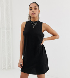 Меланжевое платье-майка ASOS DESIGN Petite - Черный