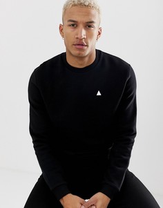 Черный свитшот с вышивкой ASOS DESIGN - Черный