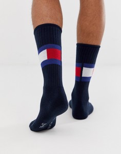 Темно-синие носки с флагом Tommy Hilfiger - Темно-синий