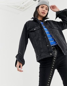 Черная выбеленная джинсовая куртка Ragged Jeans - Черный