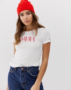 Футболка из органического хлопка с логотипом Tommy Jeans - Белый