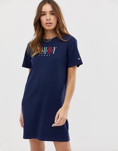 Платье-футболка с принтом Tommy Jeans - Черный