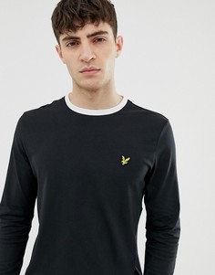 Лонгслив с окантовкой Lyle & Scott - Черный
