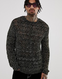 Вязаный джемпер из пряжи металлик ASOS DESIGN - Черный