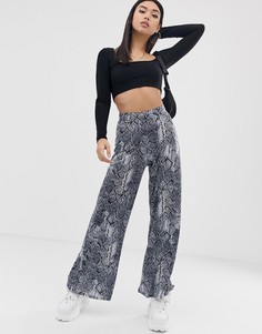 Широкие брюки со змеиным принтом ASOS DESIGN - Мульти