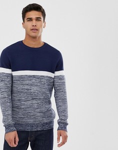 Темно-синий джемпер в широкую полоску Burton Menswear - Темно-синий