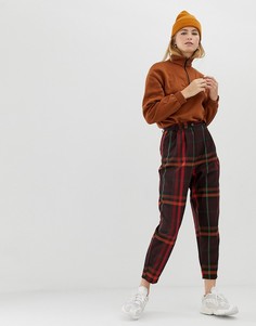 Суженные книзу брюки в клетку ASOS DESIGN - Мульти