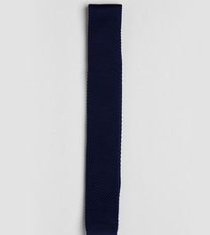 Трикотажный узкий галстук с прямыми краями Noak - Темно-синий