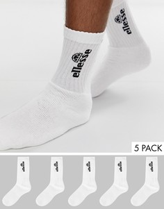 Набор из 5 пар носков Ellesse - Белый