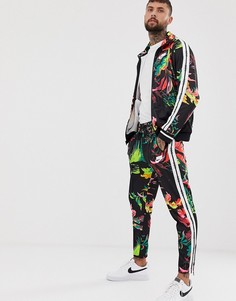 Черные джоггеры с цветочным принтом Nike - Черный