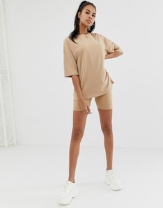 Укороченные шорты-леггинсы ASOS DESIGN - Бежевый