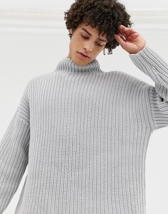 Серый oversize-джемпер крупной вязки ASOS WHITE - Серый