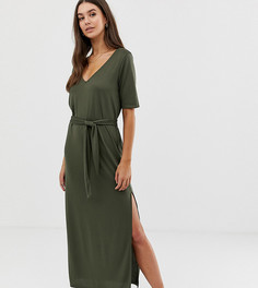 Платье макси с поясом ASOS DESIGN Tall - Зеленый