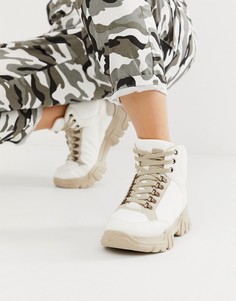 Бежевые массивные кроссовки-ботинки ASOS DESIGN Darkness - Кремовый