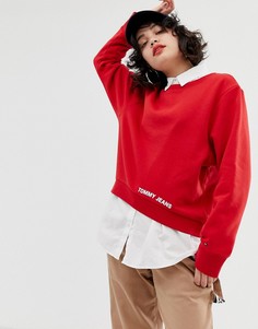 Свитшот с логотипом Tommy Jeans - Красный