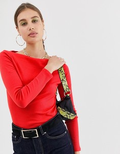 Красный лонгслив River Island - Красный