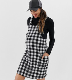 Черный сарафан в клетку New Look Maternity - Черный