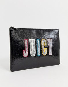Кошелек с блестящим логотипом Juicy Couture - Черный