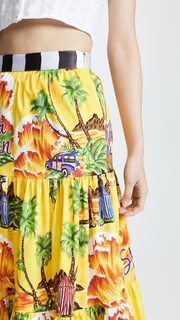 Stella Jean Tropical Tiered Skirt