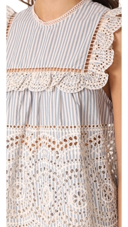 Zimmermann Meridian Stripe Frill Top