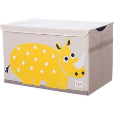 Сундук для хранения игрушек 3 Sprouts Жёлтый носорог