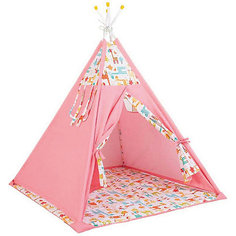 Палатка-вигвам детская Polini Жираф, розовая