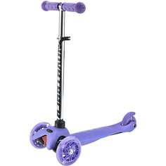Самокат-кикборд Novatrack Disco-kids, фиолетовый