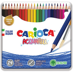 Набор цветных карандашей Carioca "Acquarell", 24 матовых цвета