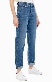 Прямые синие джинсы с высокой талией Mom Straight Lee
