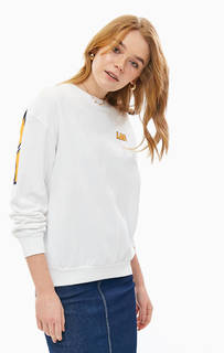 Хлопковый свитшот с ярким принтом на спине Lee