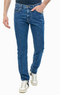 Зауженные синие джинсы с застежкой на молнию и болт Rider Lee