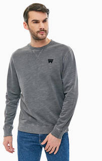 Свитшот из хлопка серого цвета Wrangler