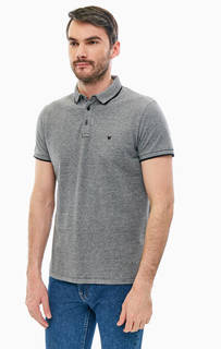 Серая футболка поло из хлопка Wrangler