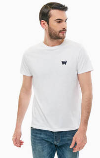 Белая хлопковая футболка Wrangler