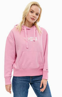 Розовая толстовка свободного кроя Tommy Jeans