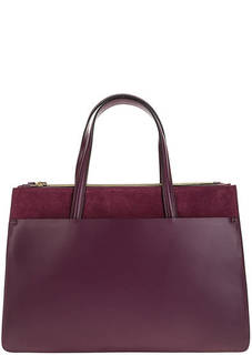 Фиолетовая сумка из гладкой кожи с замшевыми вставками Gianni Chiarini
