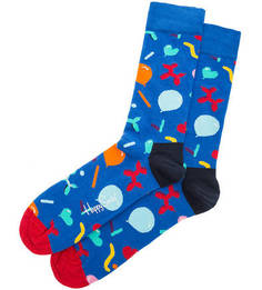 Синие носки из хлопка Happy Socks