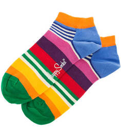 Хлопковые носки в полоску Happy Socks