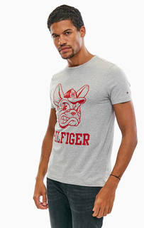 Хлопковая футболка с ярким принтом Tommy Hilfiger