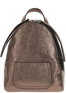 Маленький кожаный рюкзак бронзового цвета Gianni Chiarini