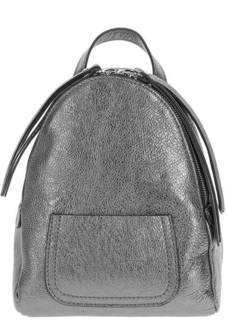 Маленький кожаный рюкзак серебристого цвета Gianni Chiarini