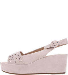 Замшевые босоножки с декоративной отделкой Högl