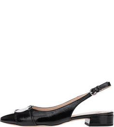 Черные сандалии из глянцевой кожи Högl