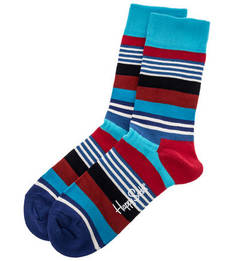 Хлопковые носки в полоску Happy Socks