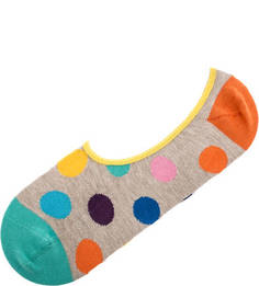 Хлопковые носки-следики в горошек Happy Socks