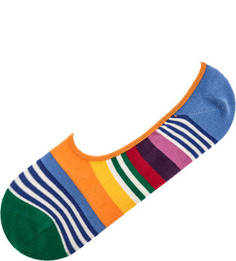 Хлопковые носки-следики в полоску Happy Socks