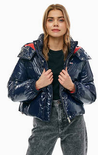 Короткая синяя куртка свободного кроя Tommy Jeans