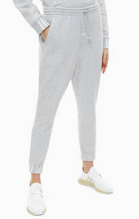 Хлопковые брюки джоггеры серого цвета Adidas Originals